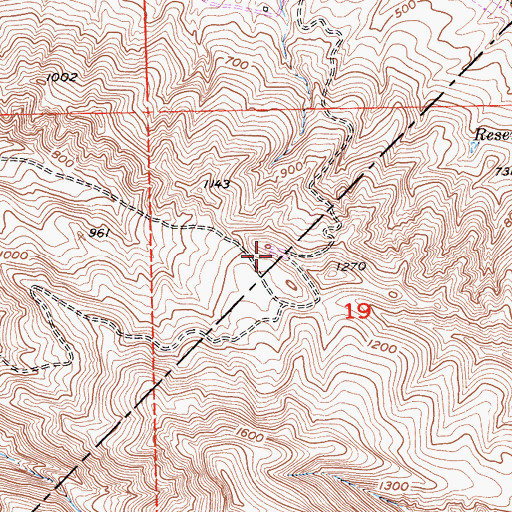 Topographic Map of KBEE-FM (Modesto), CA