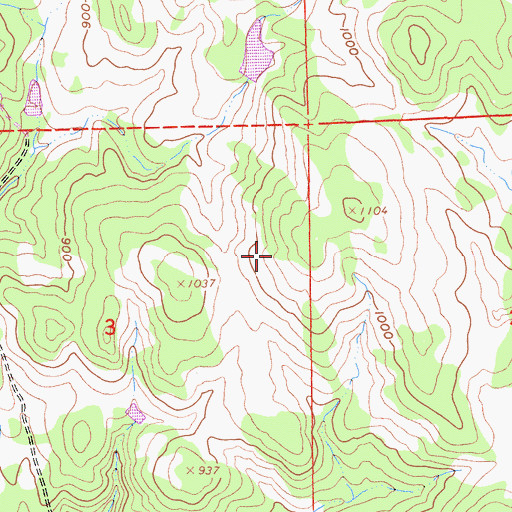 Topographic Map of KDJK-FM (Oakdale), CA