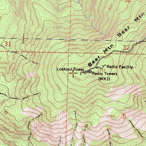 Topographic Map of KMAK-FM (Orange Cove), CA