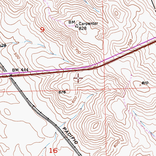 Topographic Map of KZAP-FM (Sacramento), CA