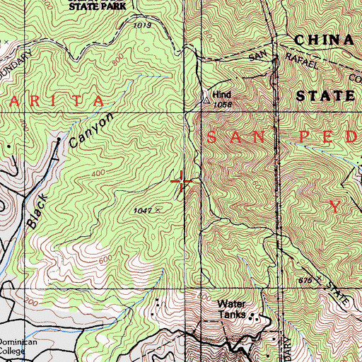 Topographic Map of KTID-FM (San Rafael), CA