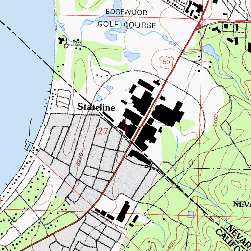 Topographic Map of KRLT-FM (South Lake Tahoe), CA