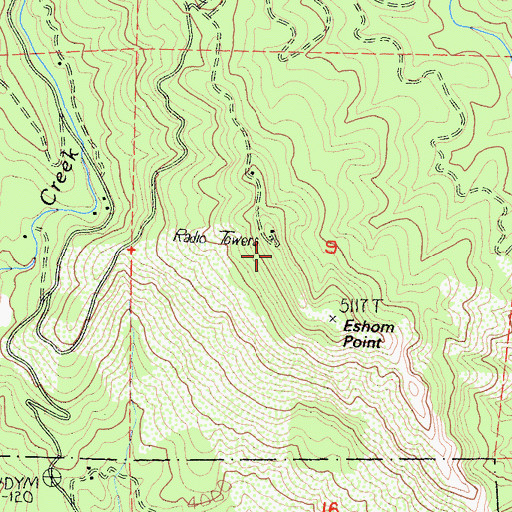 Topographic Map of KSEQ-FM (Visalia), CA