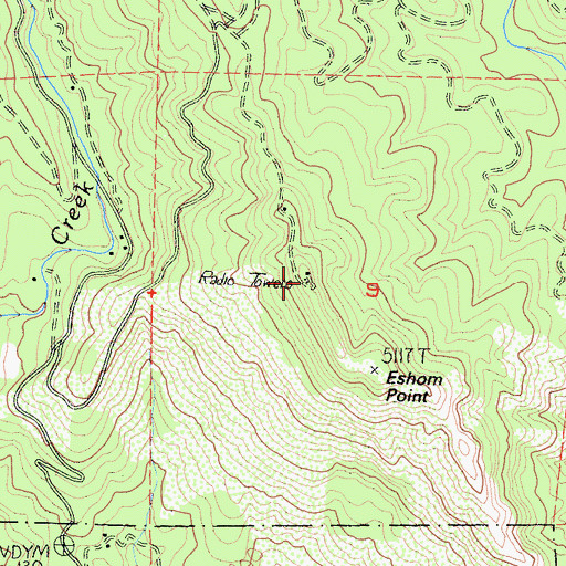Topographic Map of KFSO-FM (Visalia), CA