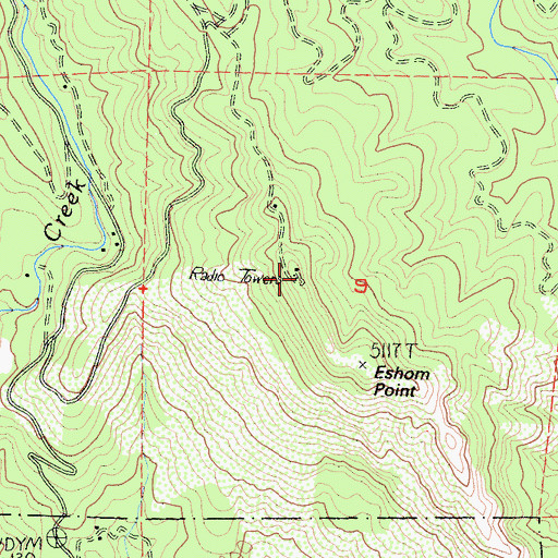 Topographic Map of KARM-FM (Visalia), CA