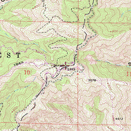 Topographic Map of KRCA-TV (Riverside), CA