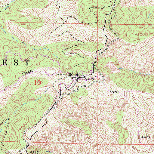 Topographic Map of KAGL-TV (San Bernardino), CA