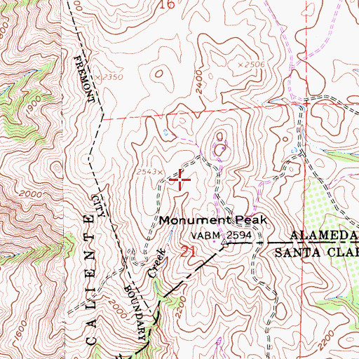 Topographic Map of KICU-TV (San Jose), CA