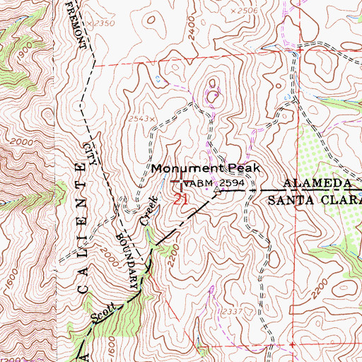 Topographic Map of KTEH-TV (San Jose), CA