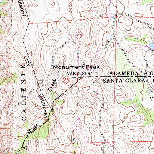 Topographic Map of KSTS-TV (San Jose), CA