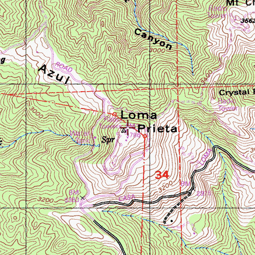 Topographic Map of KLXV-TV (San Jose), CA