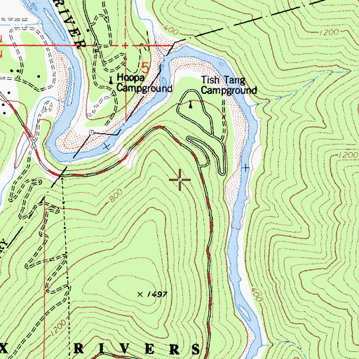 Topographic Map of Campbell Creek Guard Station (historical), CA
