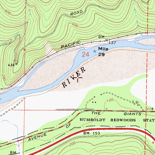 Topographic Map of Elinor (historical), CA
