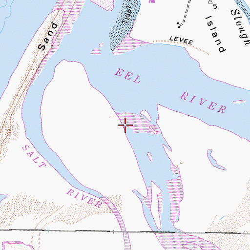 Topographic Map of Heckman Island (historical), CA