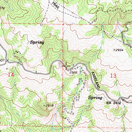 Topographic Map of Iaqua School (historical), CA
