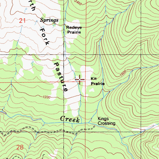Topographic Map of Kit Prairie, CA