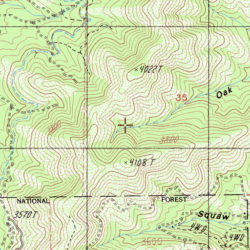 Topographic Map of Society Girl Mine, CA