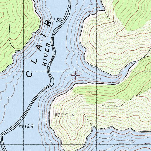 Topographic Map of Bridge Gulch, CA