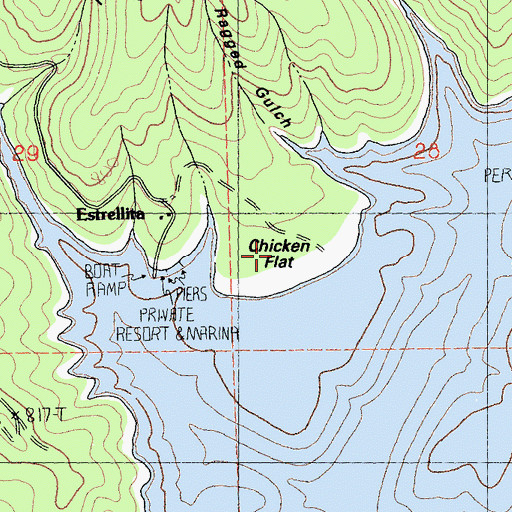 Topographic Map of Chicken Flat, CA