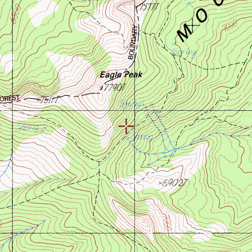 Topographic Map of Engle Mine, CA