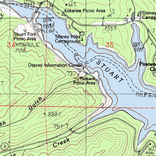 Topographic Map of Irish Gulch, CA