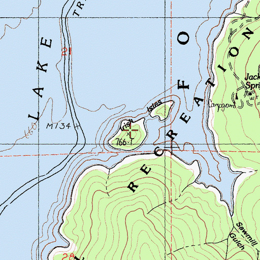 Topographic Map of Irish Isles, CA