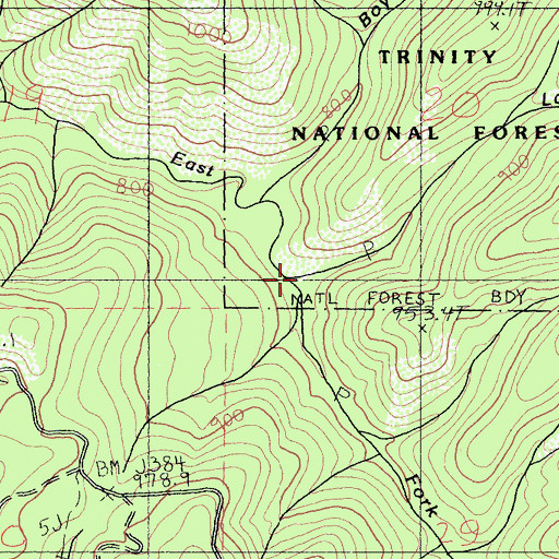 Topographic Map of Long Canyon, CA