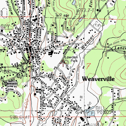 Topographic Map of Lowden Park, CA
