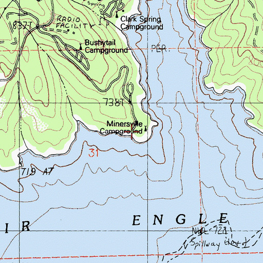 Topographic Map of Minersville Campground, CA