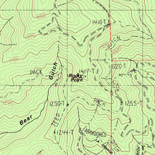Topographic Map of Rocky Point, CA