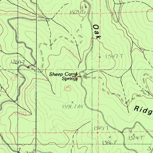 Topographic Map of Sheep Camp Springs, CA