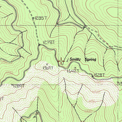 Topographic Map of Smitty Spring, CA