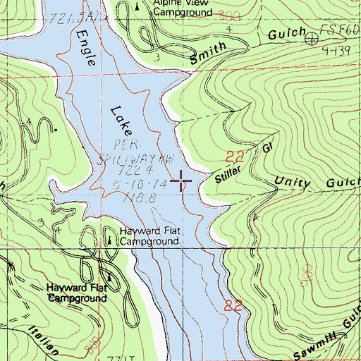 Topographic Map of Stiller Gulch, CA