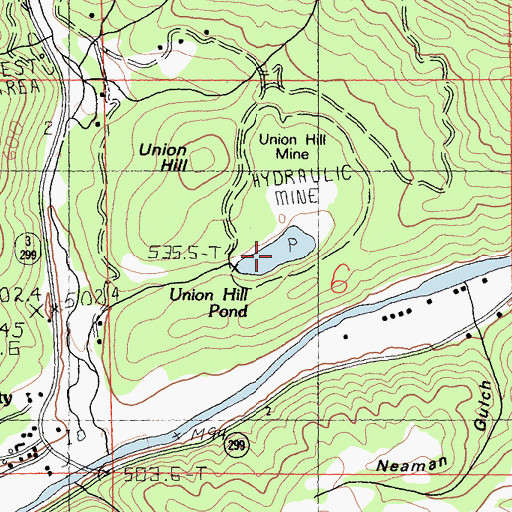 Topographic Map of Union Hill Pond, CA
