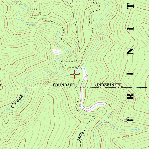 Topographic Map of Virgin Creek Guard Station (historical), CA