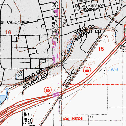 Topographic Map of Buehler Alumni-Visitors Center, CA