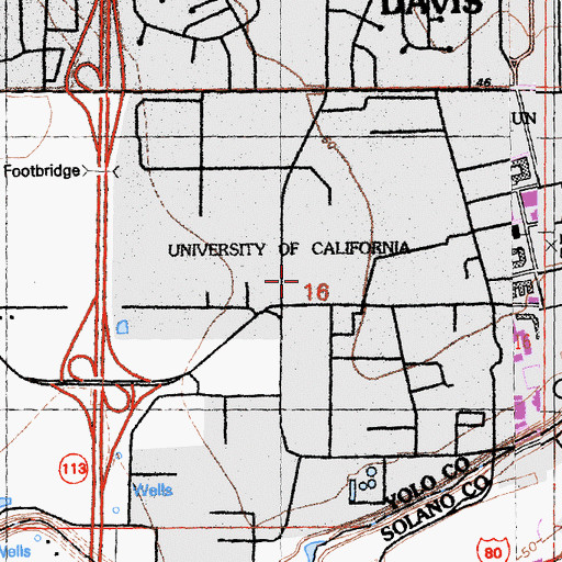 Topographic Map of Hutchison Intramural Field, CA