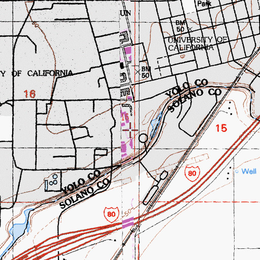 Topographic Map of Mrak Hall, CA