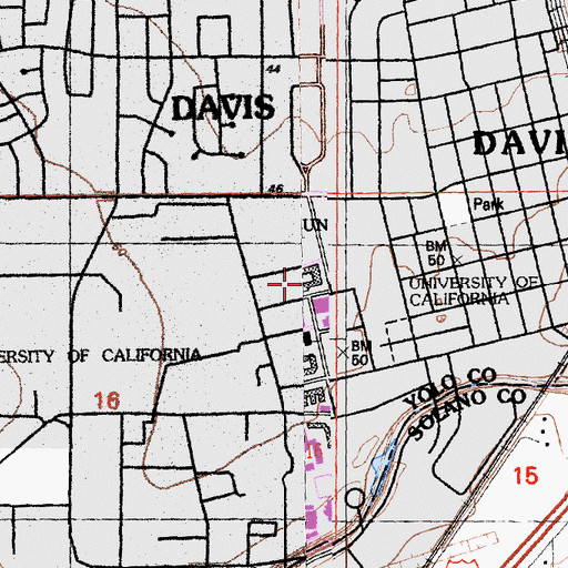 Topographic Map of Parsons Seed Research Laboratory, CA