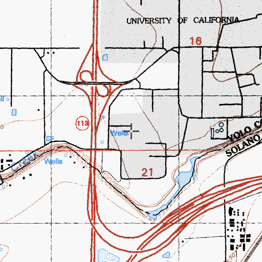 Topographic Map of Schalm Hall, CA