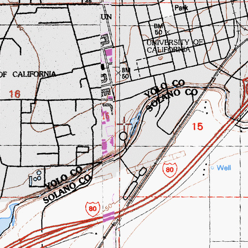 Topographic Map of Lake Spafford, CA