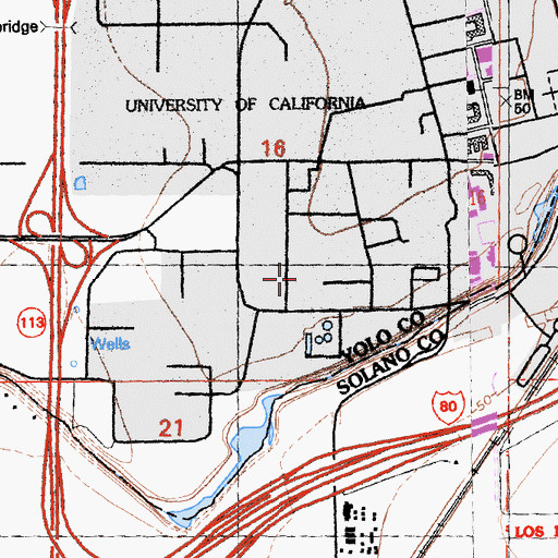 Topographic Map of Tercero Intramural Field, CA