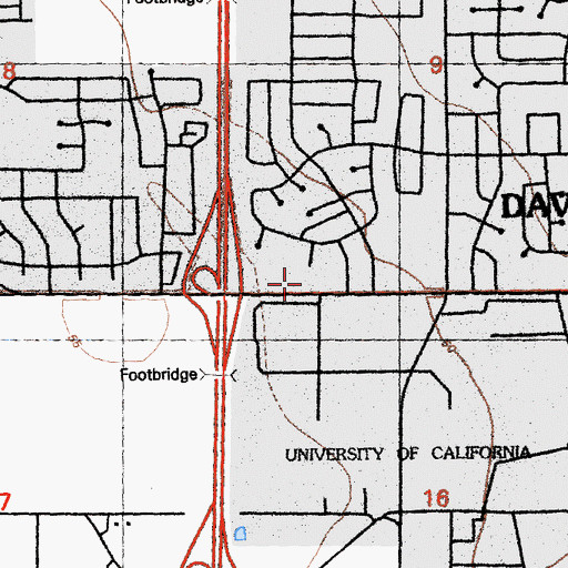 Topographic Map of Thoreau Hall, CA