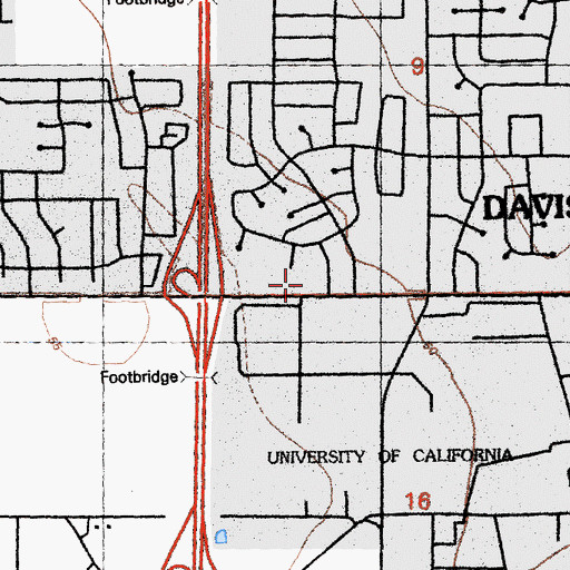 Topographic Map of Webster Hall, CA