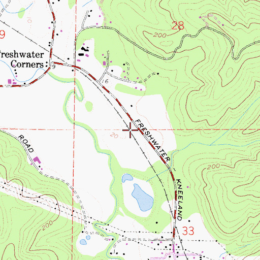 Topographic Map of Eddyville (historical), CA
