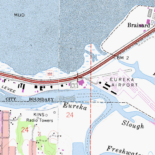 Topographic Map of Freshwater Junction (historical), CA