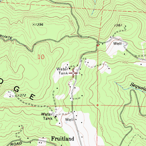 Topographic Map of Fruitland Church (historical), CA