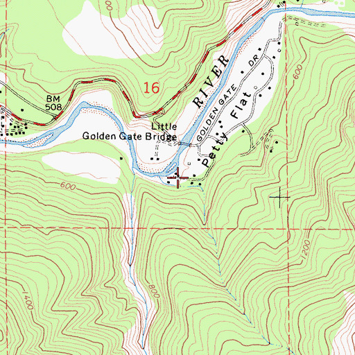 Topographic Map of Jackmans Ranch, CA