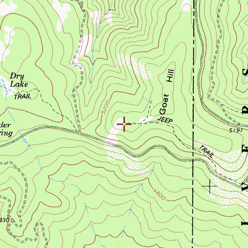 Topographic Map of Lassics Lookout, CA