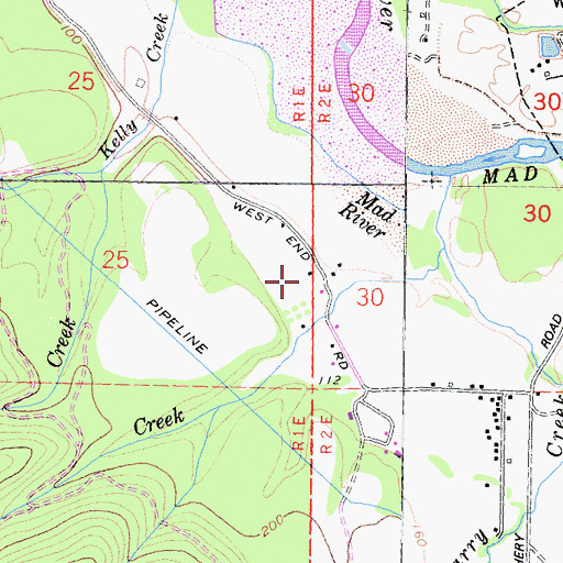 Topographic Map of Mitchell School (historical), CA
